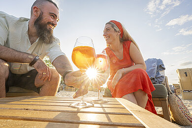 Paar Strandbar