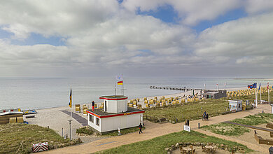 Blick auf den Südstrand von oben