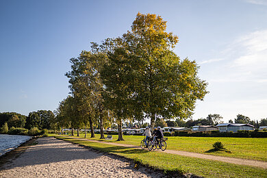 Radfahren, See, Strand, Dersau