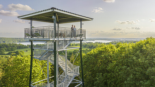 Holzbergturm, Luftbild, Wald