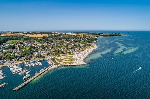 Luftbildaufnahme von Strande an der Ostsee Schleswig-Holstein