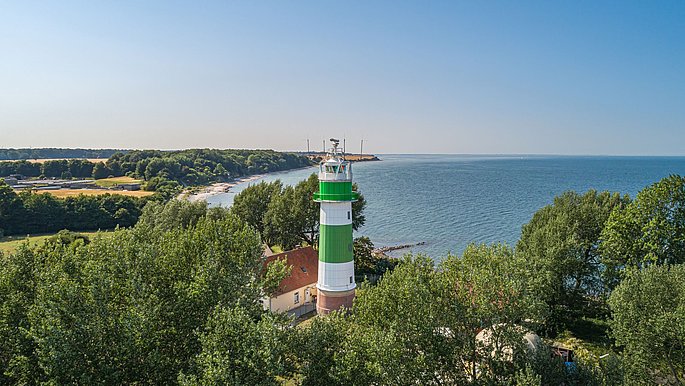Leuchtturm von Strande an der Ostsee Schleswig-Holstein