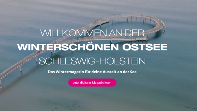 Titelmotiv winter-Magazin 2025-26 Seebrücke Timmendorfer Strand von oben