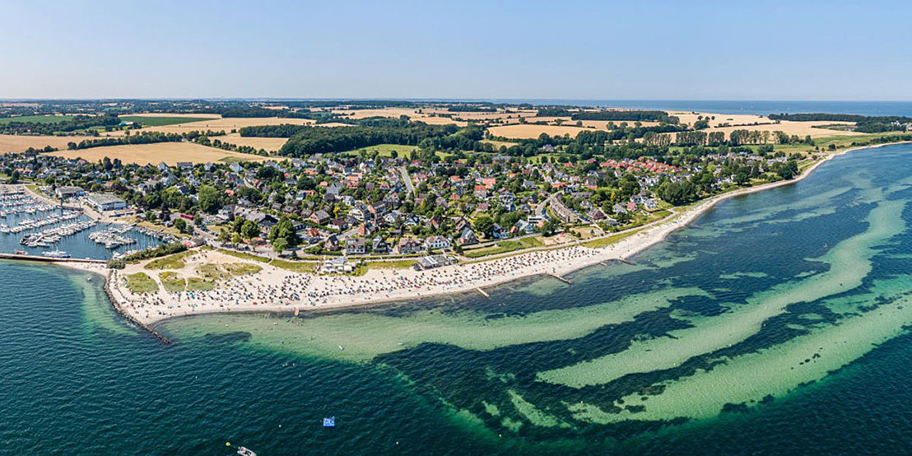 Luftbildaufnahme von Strande