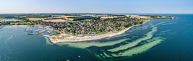 Luftbildaufnahme von Strande